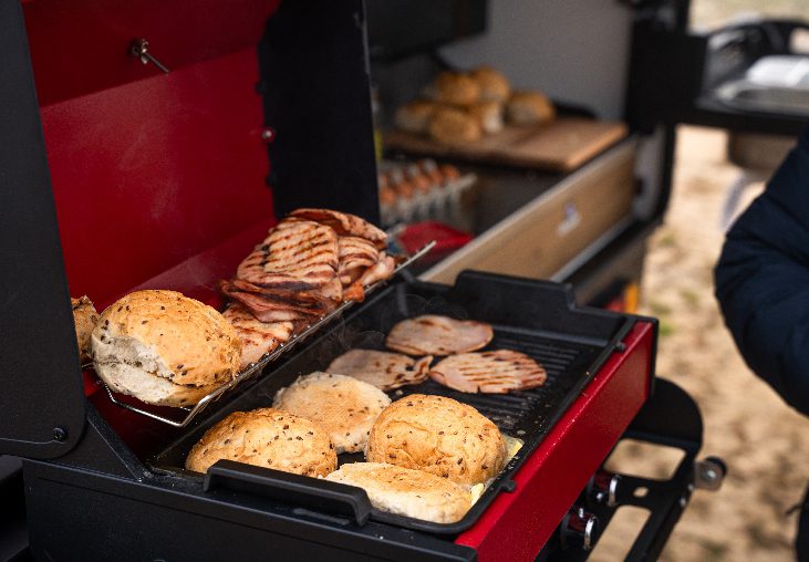 Stockman swing-out barbecue