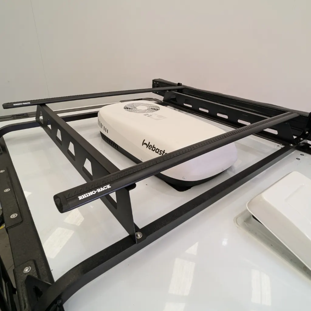 Rhino-Rack roof rack fitted to the Rover 02 roof