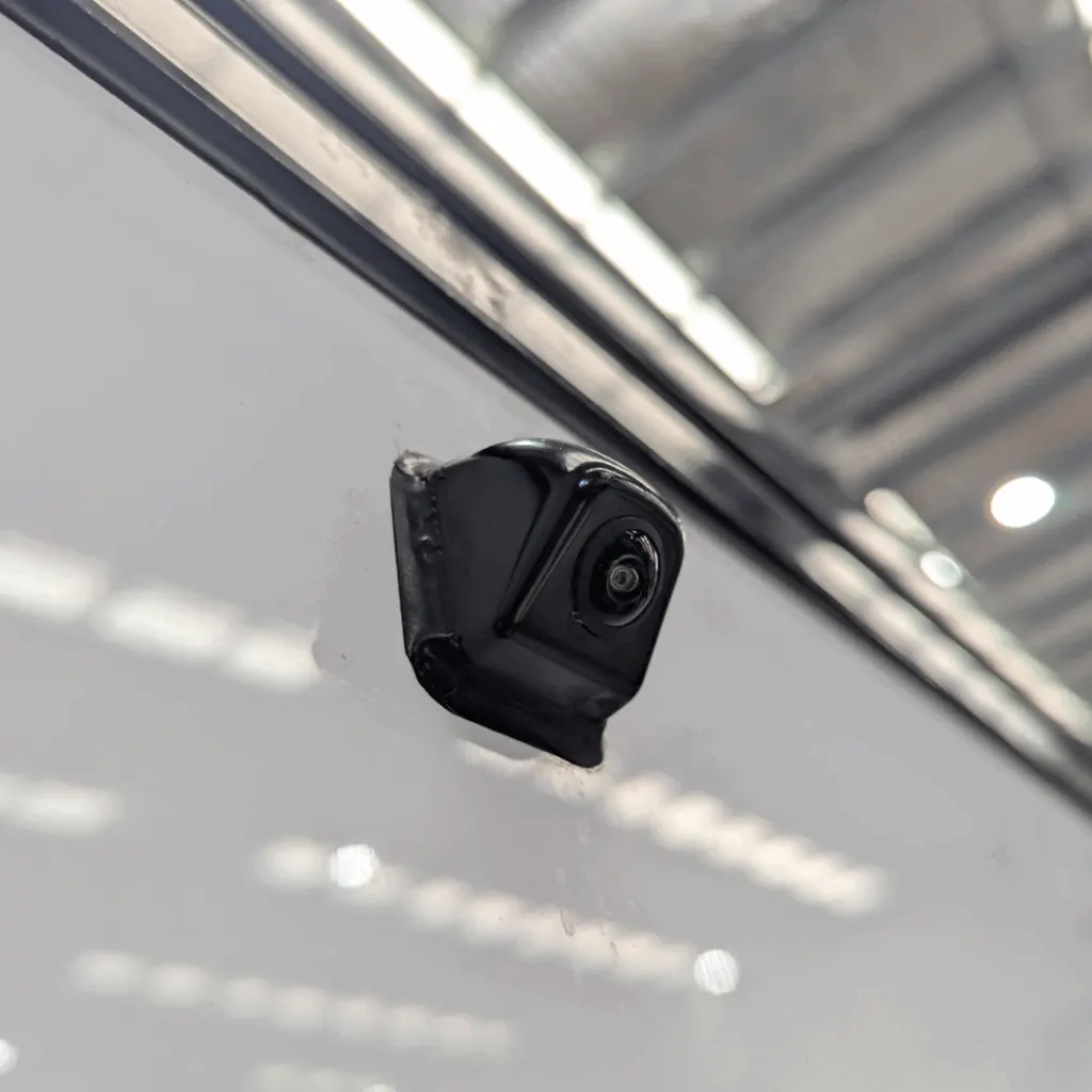 Reverse-view camera mounted on the rear of the Trekka 01