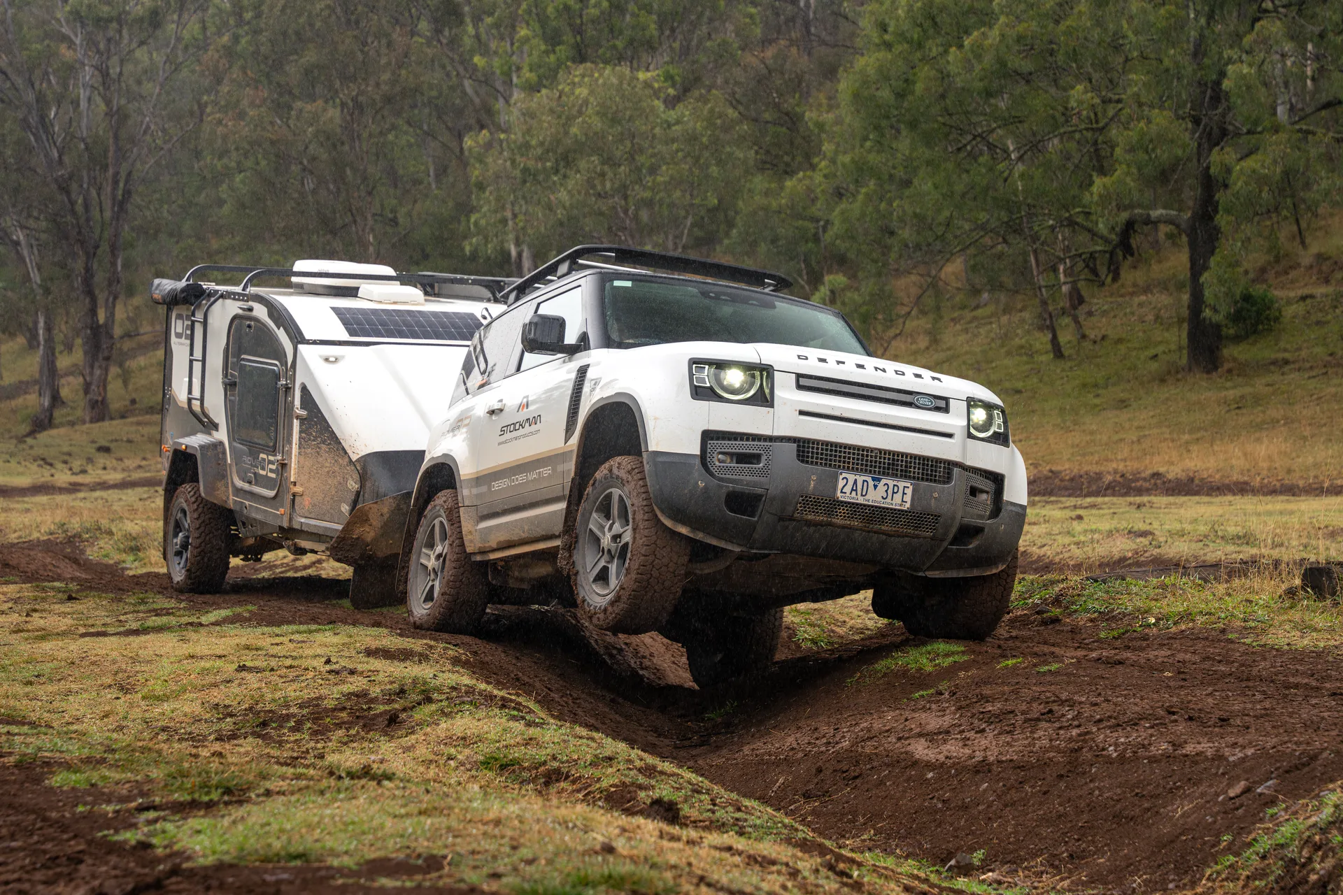 A Stockman Rover 02 hitched up on a bush track