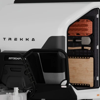 Trekka nosecone fitted with a high storage shelf